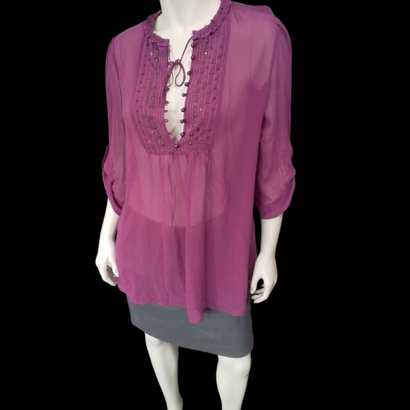 New York & Company Silk Tunic Top Blouse NWT - Picture 15 of 17